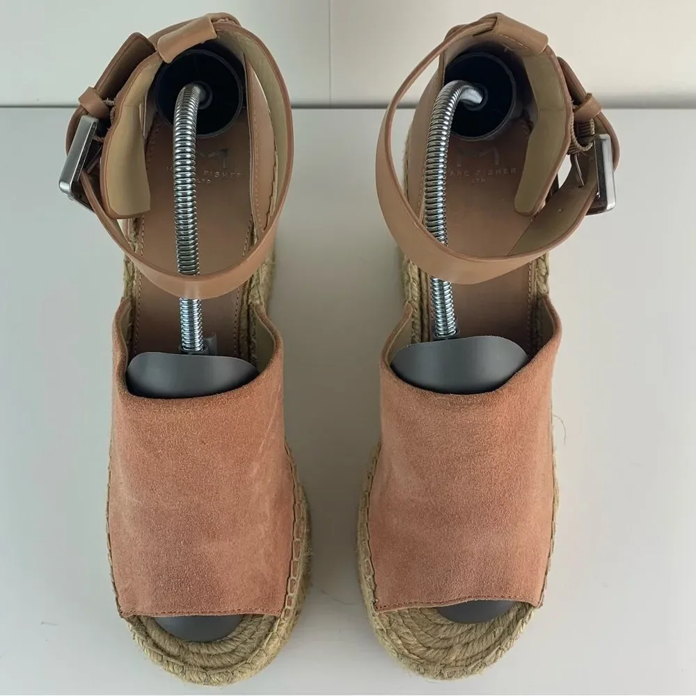 Marc Fisher LTD Women's Mladalyn High Platform Espadrille Wedge Sandals Size 9.5
